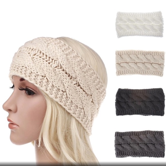 haus of vintage 1984 Accessories - 5/$20 ❤️ Tan Crochet warm winter  Headband